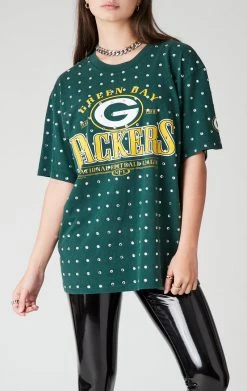 FURST OF A KIND VINTAGE SILVER ALLOVER RHINESTONE TEE SALE