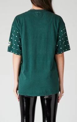 FURST OF A KIND VINTAGE SILVER ALLOVER RHINESTONE TEE SALE