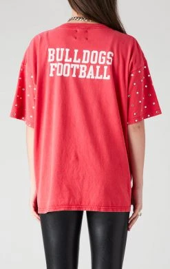 FURST OF A KIND VINTAGE SILVER ALLOVER RHINESTONE TEE