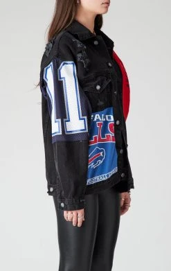 FURST OF A KIND VINTAGE DENIM JACKETS VINTAGE SPLICED PATCHWORK DENIM JACKET