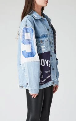 FURST OF A KIND VINTAGE SPLICED PATCHWORK DENIM JACKET