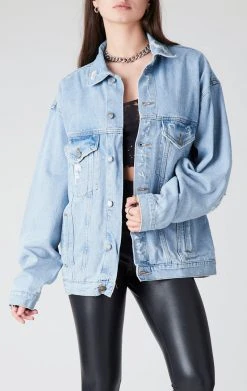 FURST OF A KIND VINTAGE GRAPHIC BACK INSERT DENIM JACKET VINTAGE DENIM JACKETS