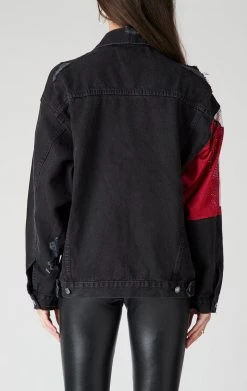 FURST OF A KIND VINTAGE SPLICED PATCHWORK DENIM JACKET VINTAGE DENIM JACKETS