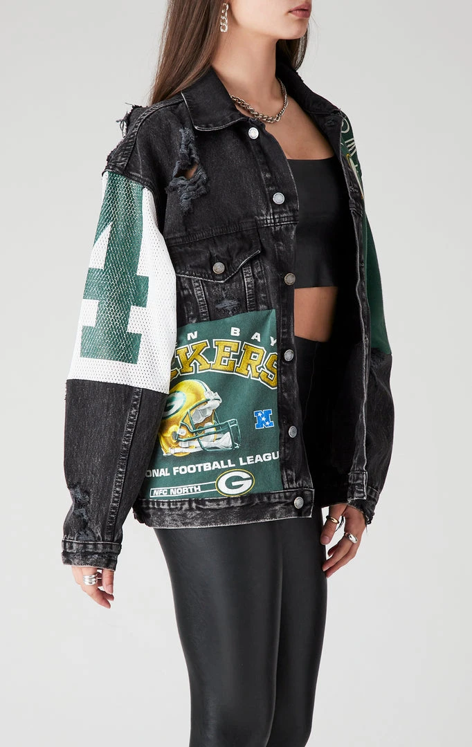 FURST OF A KIND VINTAGE DENIM JACKETS VINTAGE SPLICED PATCHWORK DENIM JACKET 4 FURST OF A KIND VINTAGE DENIM JACKETS VINTAGE SPLICED PATCHWORK DENIM JACKET