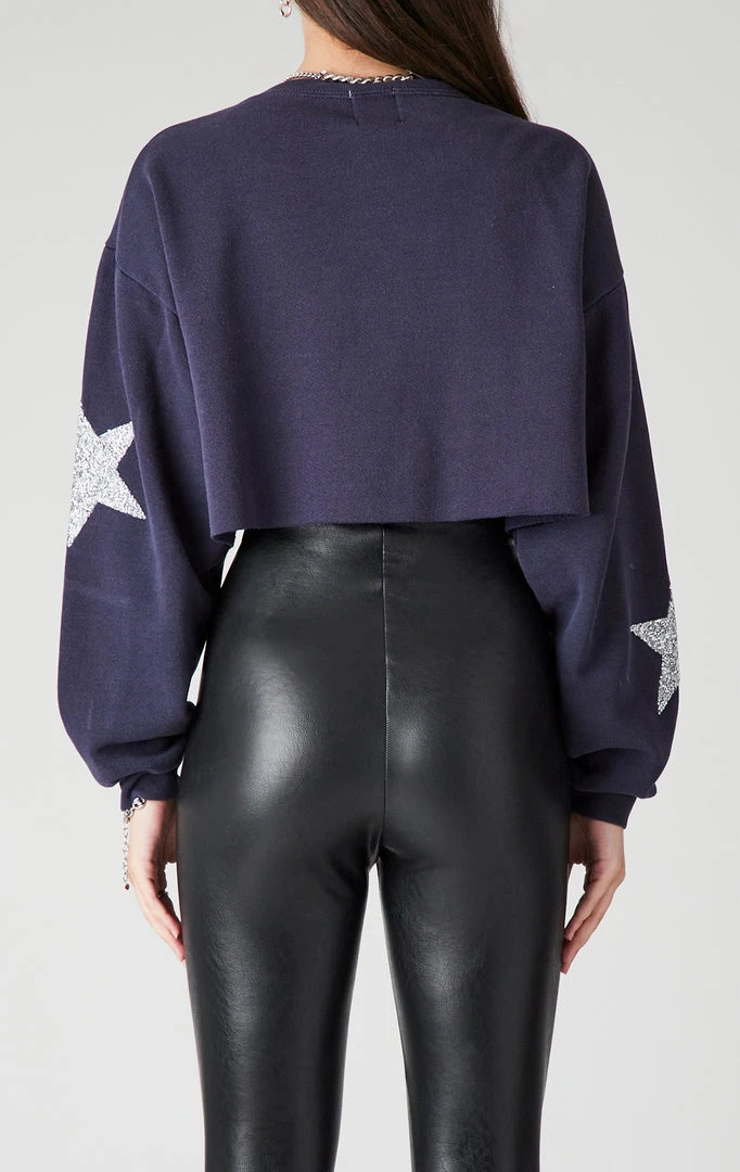 FURST OF A KIND VINTAGE MIXED STAR PATCH CROPPED SWEATSHIRT VINTAGE NFL 4 FURST OF A KIND VINTAGE MIXED STAR PATCH CROPPED SWEATSHIRT VINTAGE NFL