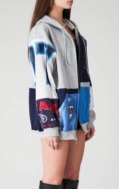 FURST OF A KIND VINTAGE SPLICED PATCHWORK ZIP UP HOODIE
