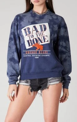 FURST OF A KIND VINTAGE NFL VINTAGE BLEACH SPIRAL SWEATSHIRT