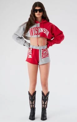 FURST OF A KIND VINTAGE SPLICED HOODIE AND SHORT SET REWORKED SETS