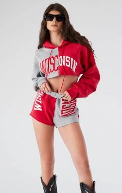 FURST OF A KIND VINTAGE SPLICED HOODIE AND SHORT SET REWORKED SETS