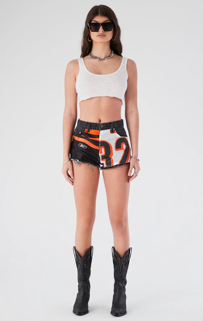 FURST OF A KIND VINTAGE JERSEY PATCH DENIM SHORTS VINTAGE DENIM SHORTS 5 FURST OF A KIND VINTAGE JERSEY PATCH DENIM SHORTS VINTAGE DENIM SHORTS