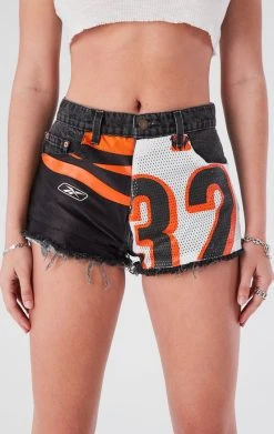 FURST OF A KIND VINTAGE JERSEY PATCH DENIM SHORTS VINTAGE DENIM SHORTS