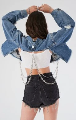 FURST OF A KIND VINTAGE CHAIN BACK DENIM JACKET FESTIVAL