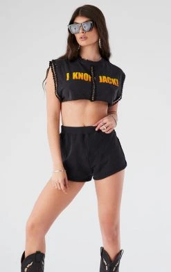 FURST OF A KIND VINTAGE CHAINS VINTAGE SPLICED CHAIN TRIM TEE AND SHORT SET