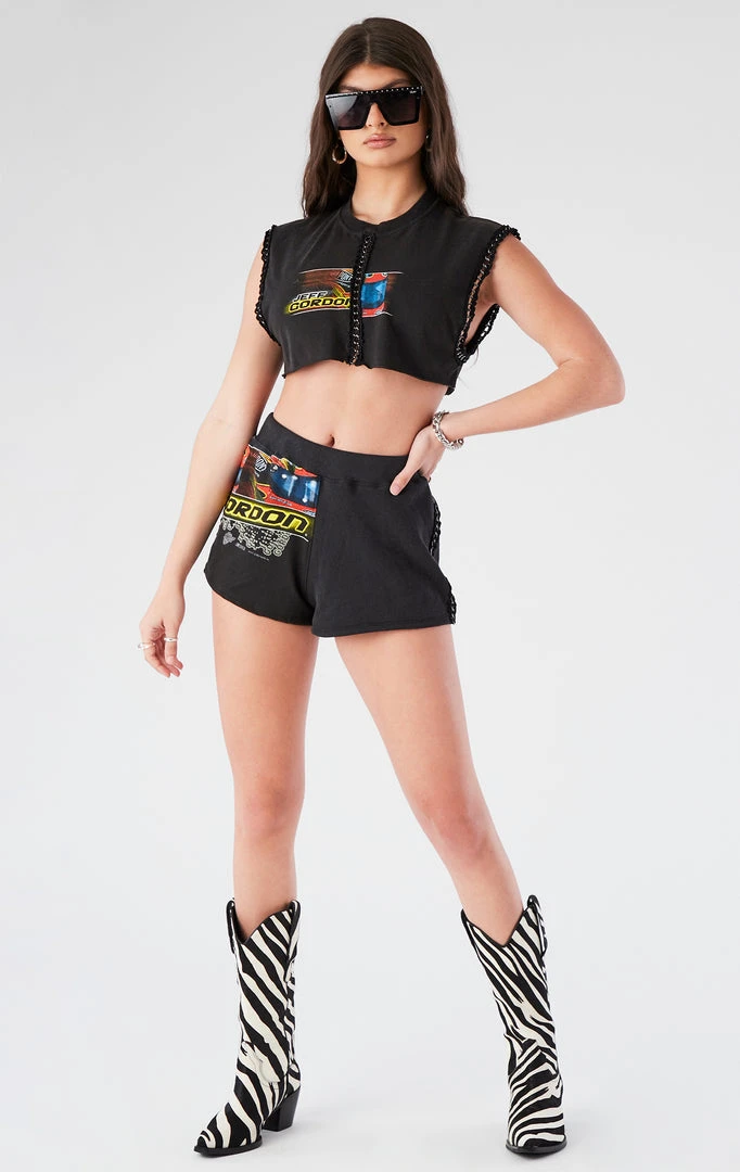 FURST OF A KIND VINTAGE SPLICED CHAIN TRIM TEE AND SHORT SET VINTAGE CHAINS 3 FURST OF A KIND VINTAGE SPLICED CHAIN TRIM TEE AND SHORT SET VINTAGE CHAINS