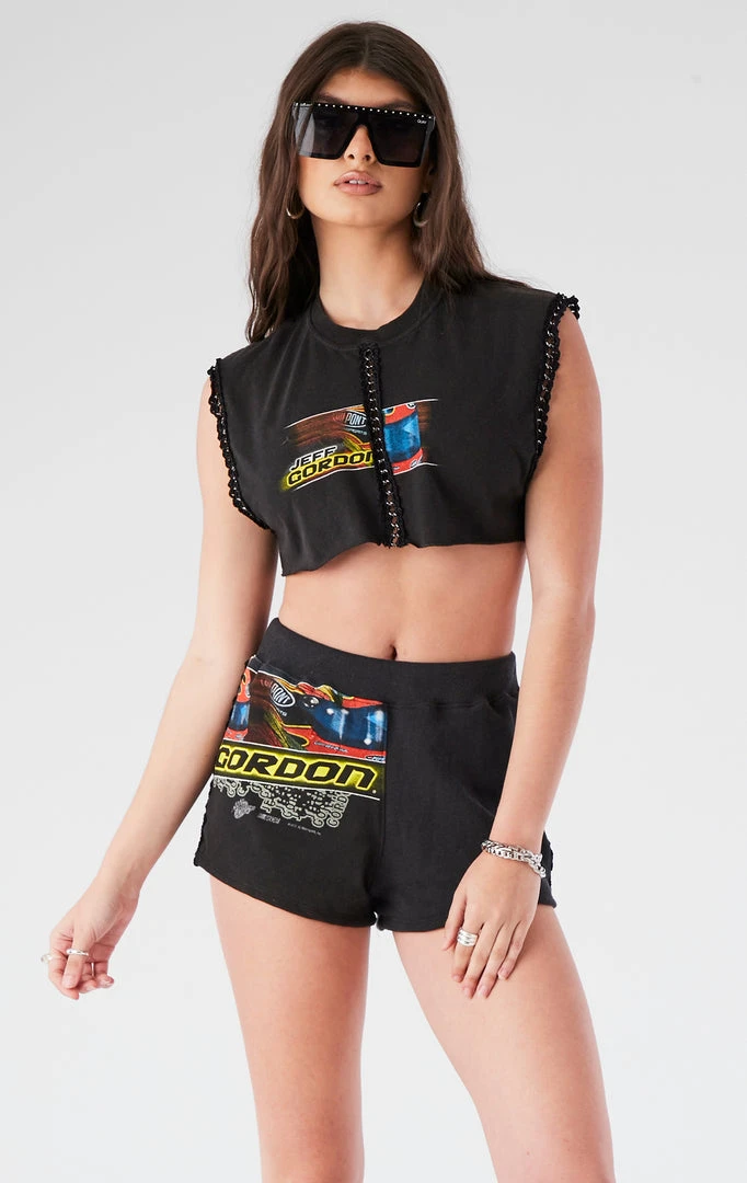 FURST OF A KIND VINTAGE SPLICED CHAIN TRIM TEE AND SHORT SET VINTAGE CHAINS 4 FURST OF A KIND VINTAGE SPLICED CHAIN TRIM TEE AND SHORT SET VINTAGE CHAINS