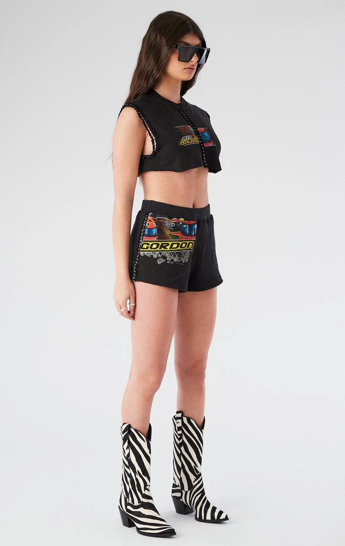 FURST OF A KIND VINTAGE SPLICED CHAIN TRIM TEE AND SHORT SET VINTAGE CHAINS 5 FURST OF A KIND VINTAGE SPLICED CHAIN TRIM TEE AND SHORT SET VINTAGE CHAINS