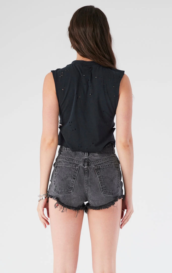 FURST OF A KIND VINTAGE DRINKS VINTAGE CURVED SAFETY PIN CROPPED SLEEVELESS TEE 5 FURST OF A KIND VINTAGE DRINKS VINTAGE CURVED SAFETY PIN CROPPED SLEEVELESS TEE