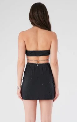 FURST OF A KIND VINTAGE CUT OUT CHAIN HALTER DRESS