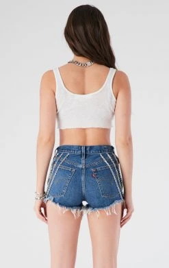 FURST OF A KIND VINTAGE CUT OUT CHAIN DENIM SHORTS FESTIVAL 11 FURST OF A KIND VINTAGE CUT OUT CHAIN DENIM SHORTS FESTIVAL