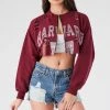 FURST OF A KIND VINTAGE ZIP CROPPED SWEATSHIRT VINTAGE COLLEGE
