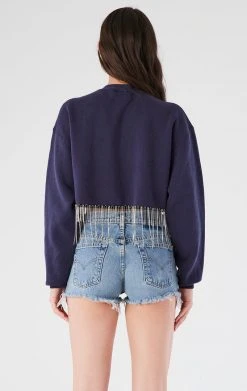 FURST OF A KIND VINTAGE CURVED HEM RHINESTONE FRINGE SWEATSHIRT 7 FURST OF A KIND VINTAGE CURVED HEM RHINESTONE FRINGE SWEATSHIRT