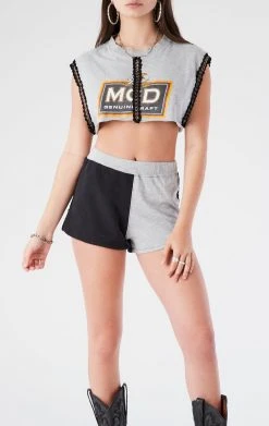 FURST OF A KIND VINTAGE SPLICED CHAIN TRIM TEE AND SHORT SET VINTAGE CHAINS