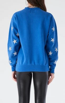 FURST OF A KIND VINTAGE SILVER STAR PATCH CLUSTER SWEATSHIRT VINTAGE NFL