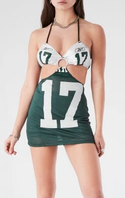 FURST OF A KIND VINTAGE DRESSES VINTAGE CUT OUT JERSEY HALTER DRESS