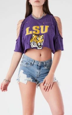 FURST OF A KIND VINTAGE SHOULDER CUT OUT CHAIN TEE VINTAGE CHAINS