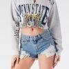 FURST OF A KIND VINTAGE ZIP CROPPED SWEATSHIRT