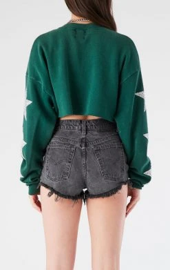 FURST OF A KIND VINTAGE STAR PATCH CROPPED SWEATSHIRT