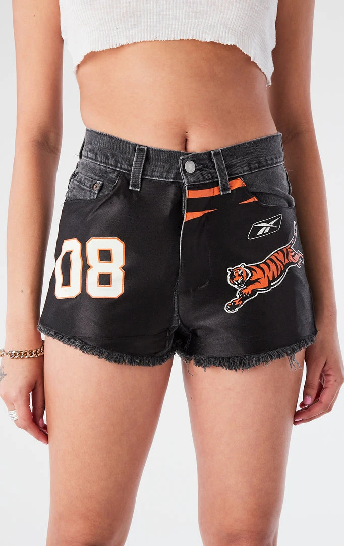 FURST OF A KIND VINTAGE JERSEY PATCH DENIM SHORTS VINTAGE DENIM SHORTS 4 FURST OF A KIND VINTAGE JERSEY PATCH DENIM SHORTS VINTAGE DENIM SHORTS