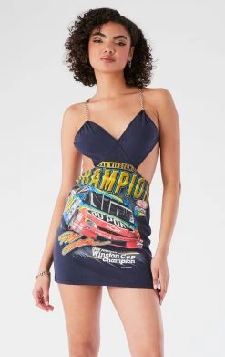 FURST OF A KIND VINTAGE CUT OUT SIDE CHAIN DRESS