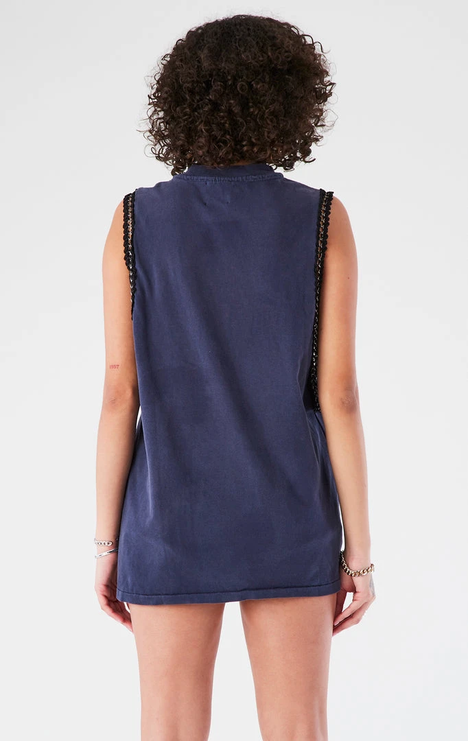 FURST OF A KIND VINTAGE CHAIN TRIM SLEEVELESS TEE 5 FURST OF A KIND VINTAGE CHAIN TRIM SLEEVELESS TEE