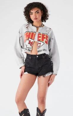 FURST OF A KIND VINTAGE ZIP CROPPED SWEATSHIRT