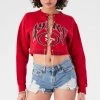 FURST OF A KIND VINTAGE CHAINS VINTAGE CHAIN LACE UP CROP SWEATSHIRT 1 FURST OF A KIND VINTAGE CHAINS VINTAGE CHAIN LACE UP CROP SWEATSHIRT