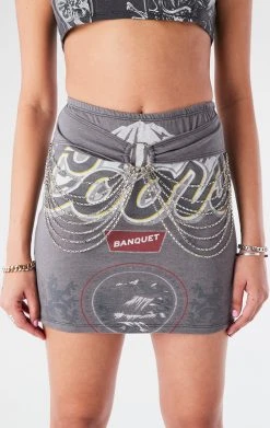 FURST OF A KIND VINTAGE WATERFALL CHAIN FRONT SKIRT 7 FURST OF A KIND VINTAGE WATERFALL CHAIN FRONT SKIRT