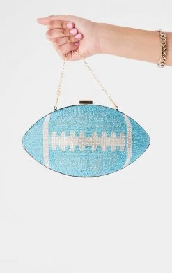 LOVE, MAR RHINESTONE FOOTBALL PURSE