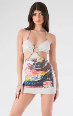 FURST OF A KIND VINTAGE CHAINS VINTAGE CUT OUT CHAIN HALTER DRESS