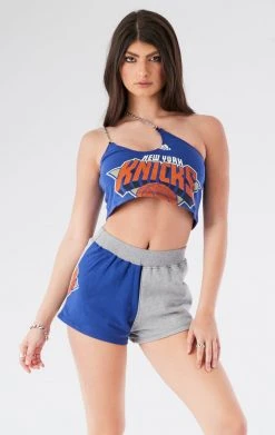 FURST OF A KIND VINTAGE ONE SHOULDER DOUBLE CHAIN SHORT SET