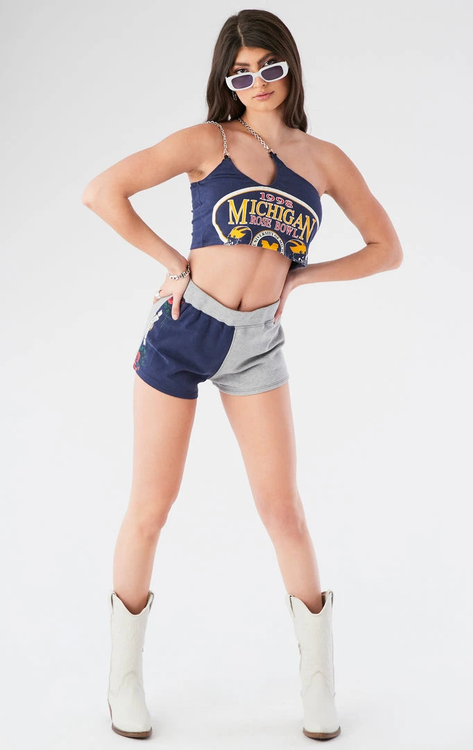 FURST OF A KIND VINTAGE ONE SHOULDER DOUBLE CHAIN SHORT SET VINTAGE CHAINS 4 FURST OF A KIND VINTAGE ONE SHOULDER DOUBLE CHAIN SHORT SET VINTAGE CHAINS