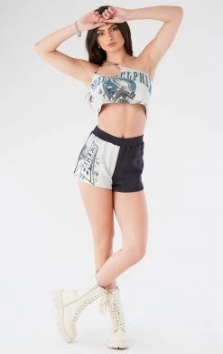 FURST OF A KIND VINTAGE ONE SHOULDER DOUBLE CHAIN SHORT SET VINTAGE CHAINS