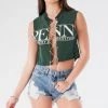 FURST OF A KIND VINTAGE CHAIN LACE UP SLEEVELESS TEE VINTAGE CHAINS