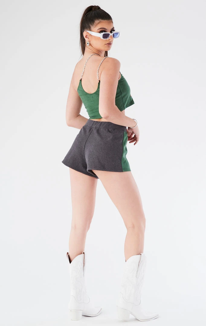 FURST OF A KIND VINTAGE CHAINS VINTAGE ONE SHOULDER DOUBLE CHAIN SHORT SET 5 FURST OF A KIND VINTAGE CHAINS VINTAGE ONE SHOULDER DOUBLE CHAIN SHORT SET