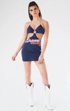 FURST OF A KIND VINTAGE CUT OUT CHAIN HALTER DRESS