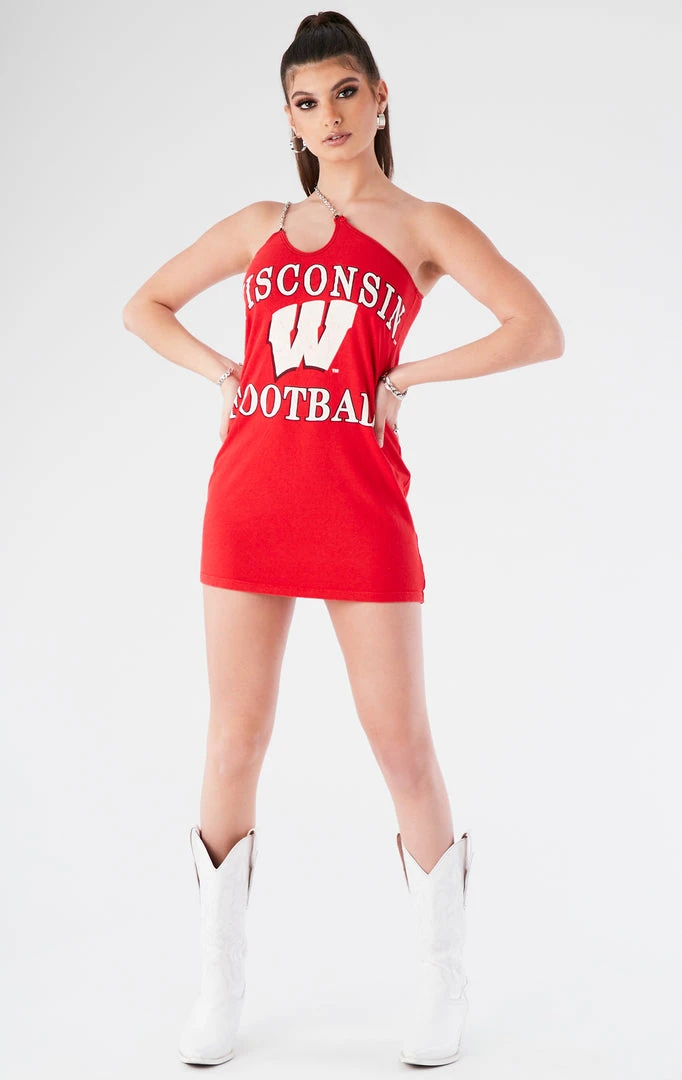 FURST OF A KIND VINTAGE ONE SHOULDER DOUBLE CHAIN STRAP DRESS VINTAGE CHAINS 3 FURST OF A KIND VINTAGE ONE SHOULDER DOUBLE CHAIN STRAP DRESS VINTAGE CHAINS