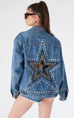 FURST OF A KIND VINTAGE STAR STUD DENIM JACKET FESTIVAL