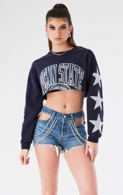 FURST OF A KIND VINTAGE STAR PATCH CROPPED SWEATSHIRT