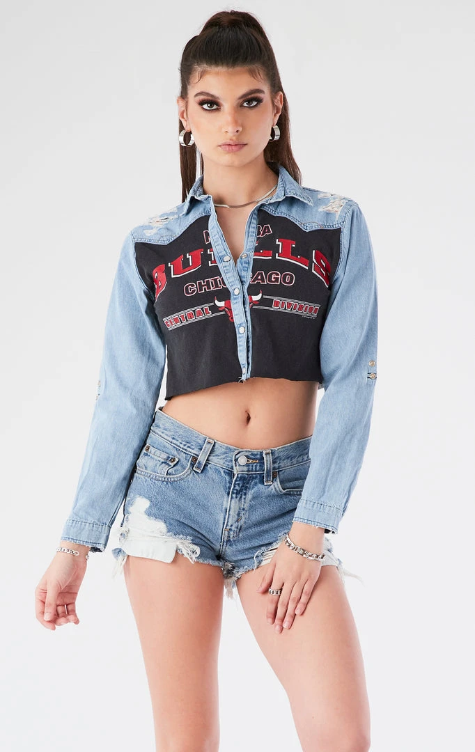 FURST OF A KIND VINTAGE TEE PANEL CHAMBRAY VINTAGE SPORTS 4 FURST OF A KIND VINTAGE TEE PANEL CHAMBRAY VINTAGE SPORTS