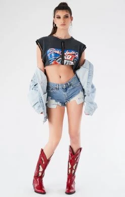 FURST OF A KIND VINTAGE SPLICED CHAIN TRIM TEE AND SHORT SET VINTAGE CHAINS